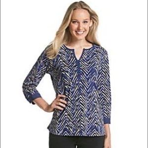 Zebra Print Abstract Chevron Striped Top